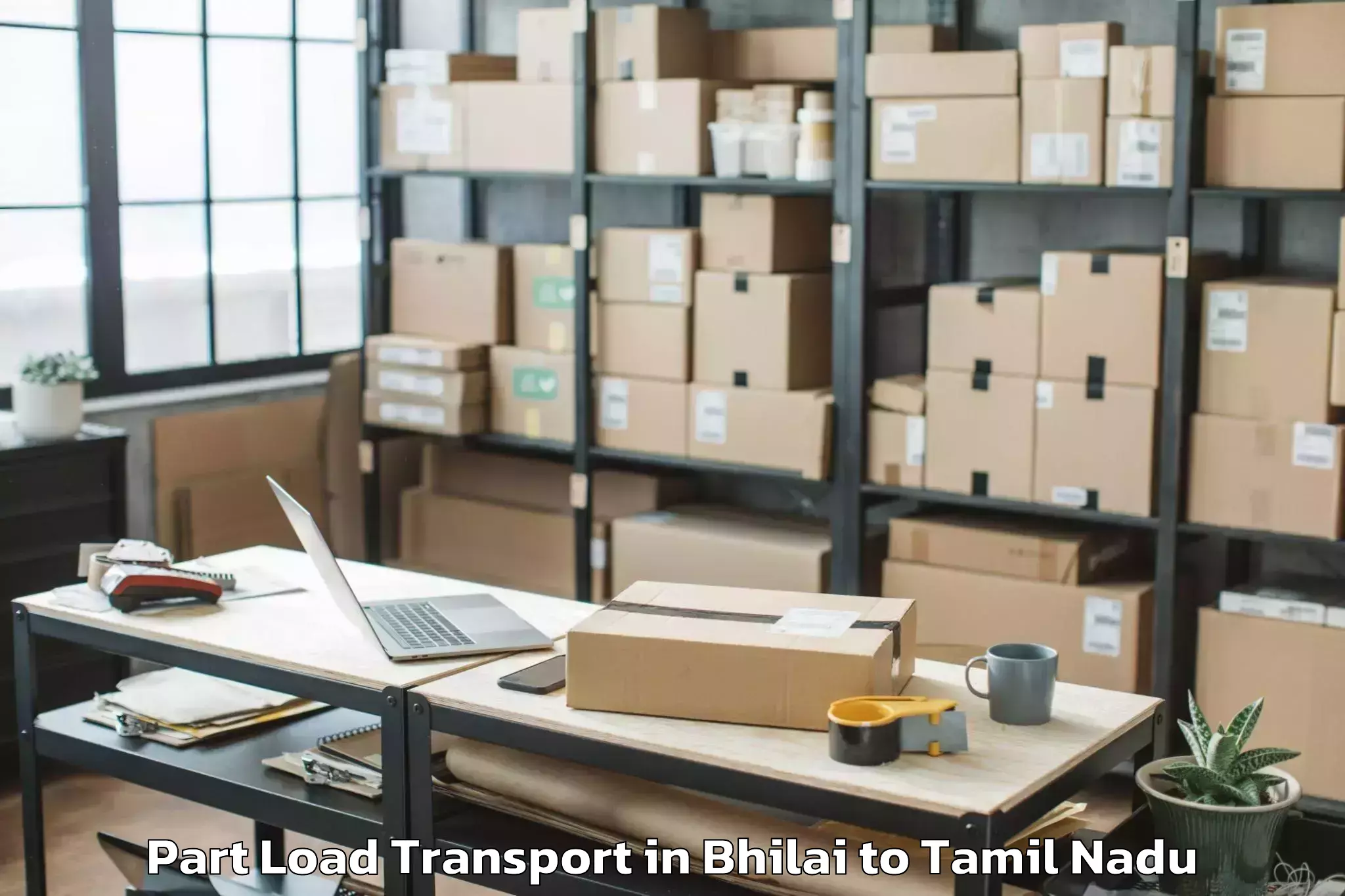 Book Bhilai to Peravurani Part Load Transport Online